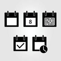 Calendar Icon collection. Set of calendar symbols. Meeting Deadlines icon. Time management .Appointment schedule flat icon