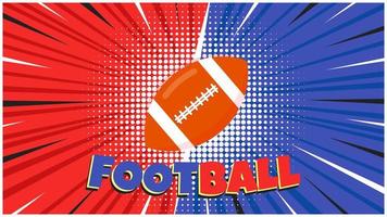 Versus screen with orange american football ball flat style design icon sign on the halftone background vector illustration. Fight screen for game battle. Football versus game