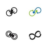 Infinity business icon and symbol template vector