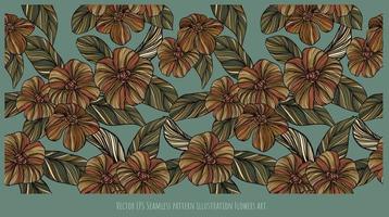 Vector EPS Seamless pattern illustration Flowers art