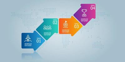 abstract growth graph horizontal infogrphics vector