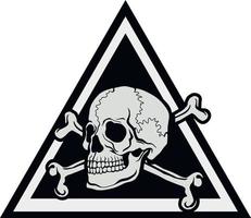 emblema agresivo con calavera, camisetas de diseño vintage grunge vector