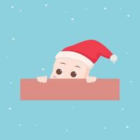 cute baby character christmas vector