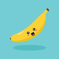 cute banana character illustration vector