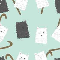 seamless pattern of sheep and sticks vector