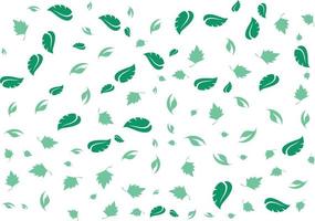 Green Leaf pattern Elements design various shapes vector