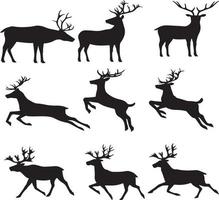 beautiful deer shape design and black vector