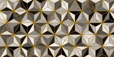 patrón geométrico con forma de triángulo y textura de mármol vector
