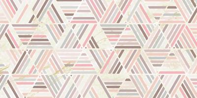 Geometric pattern pink background with marble texture vector