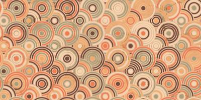 Geometric pattern with circle overlapping orange background vector