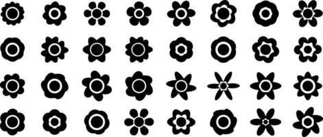 Flower icon and symbol isolated on white background