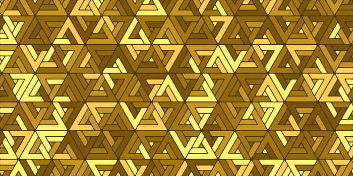 Geometric pattern with stripes triangle golden background vector