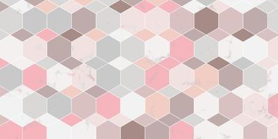 Geometric pattern pink background with marble texture vector