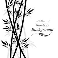Bamboo forest chinese or japanese background silhouette art design vector