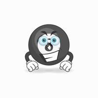 Billiard ball mascot character with smile expression. vector illustration