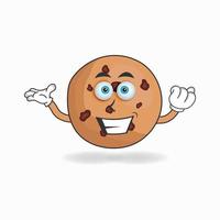 Cookies mascot character with smile expression. vector illustration