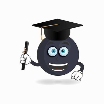 The Boom mascot character becomes a scholar. vector illustration