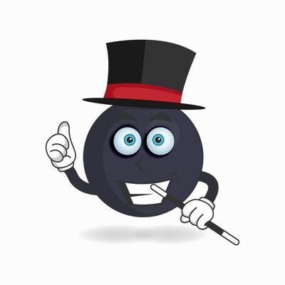 The Boom mascot character becomes a magician. vector illustration