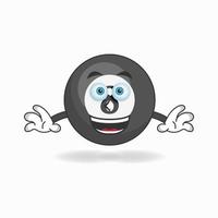 Billiard ball mascot character with smile expression. vector illustration