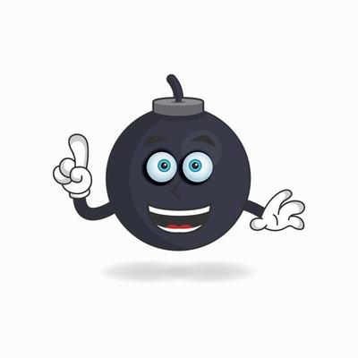 Boom mascot character with smile expression. vector illustration