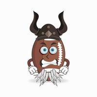 The American Football mascot character becomes a fighter. vector illustration