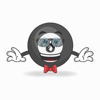 The Billiard ball mascot character becomes a businessman. vector illustration