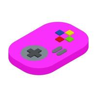 Isometric game pad on white background vector