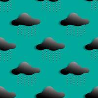 vector illustration design of cloudy sky, rainy clouds. green background. seamless pattern designs for wallpaper, backdrop, cover, paper cut and print on fabric. simple and unique modern template