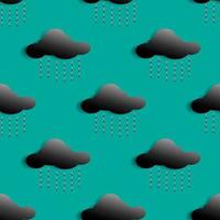 vector illustration design of cloudy sky, rainy clouds. green background. seamless pattern designs for wallpaper, backdrop, cover, paper cut and print on fabric. simple and unique modern template