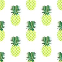 seamless pattern of green yellow pineapple design, on white background. designs for wallpapers, covers, backdrops and ready to print on fabric. vector illustration