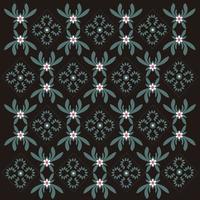 Batik pattern design with floral motif. Black texture. modern ornament pattern that can be applied to all fabrics. vector template