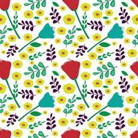 seamless pattern with colorful petal design. white background. design wallpaper, backdrop, cover, paper and ready to print on fabric. vector illustration