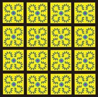 Batik pattern design with floral motifs. yellow texture. modern ornament pattern that can be applied to all fabrics. vector template