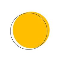 abstract yellow circle vector with black outline for sale banner or design element