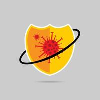 símbolo de guardia de virus corona vector