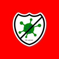 corona virus guard symbol vector