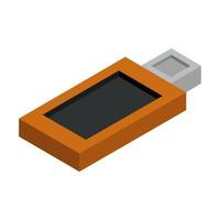 Isometric usb drive on a white background vector