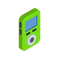 reproductor de mp3 isometrico vector