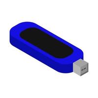 Isometric usb drive on a white background vector