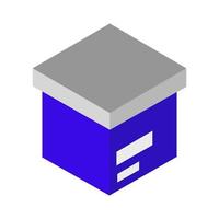 Isometric box on white background vector