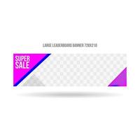 leaderboard banner template design vector