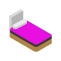 Isometric bed on a white background vector