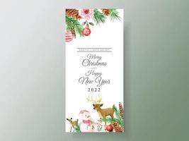 Beautiful card template christmas theme vector