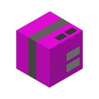 Isometric box on white background vector