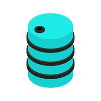 Oil barrel in hand isometric vector