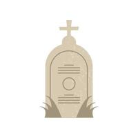 gravestone with cross vector