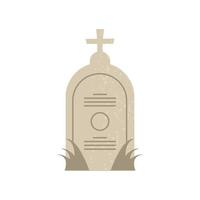 gravestone with cross vector