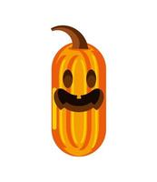 halloween cute face pumpkin vector