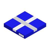 Isometric box on white background vector