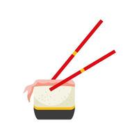 chinese sushi sticks vector